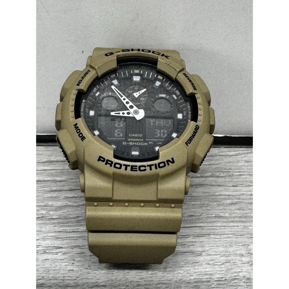 Casio G-Shock GA-100L Military Tan Analog Digital Men's Watch Quartz